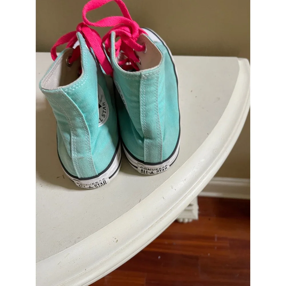 Converse Chuck Taylor All Star High Top Sneakers Teal Pink 171262F Womens 9.5 - Picture 5 of 8